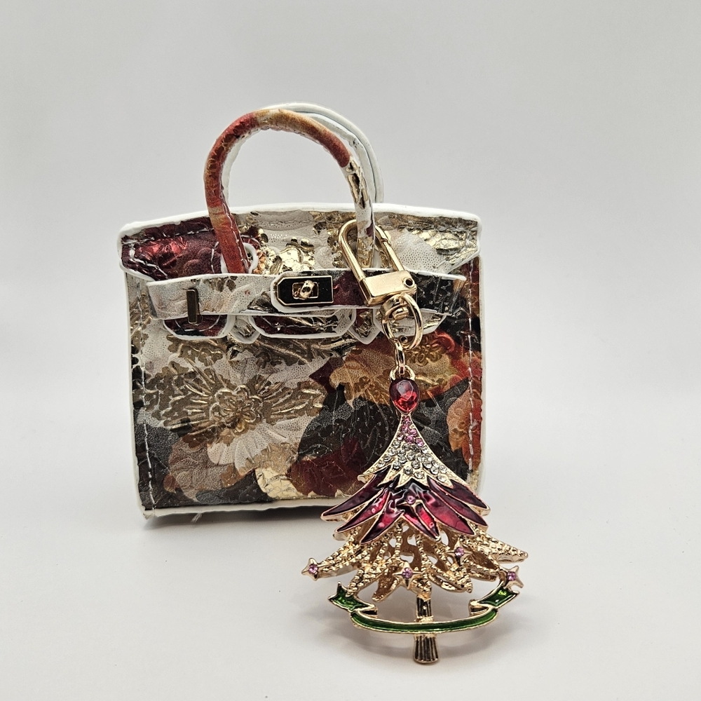 Floral Multicolor Women's  Mini Bag With Bag Charm.